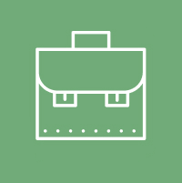 green suitcase icon